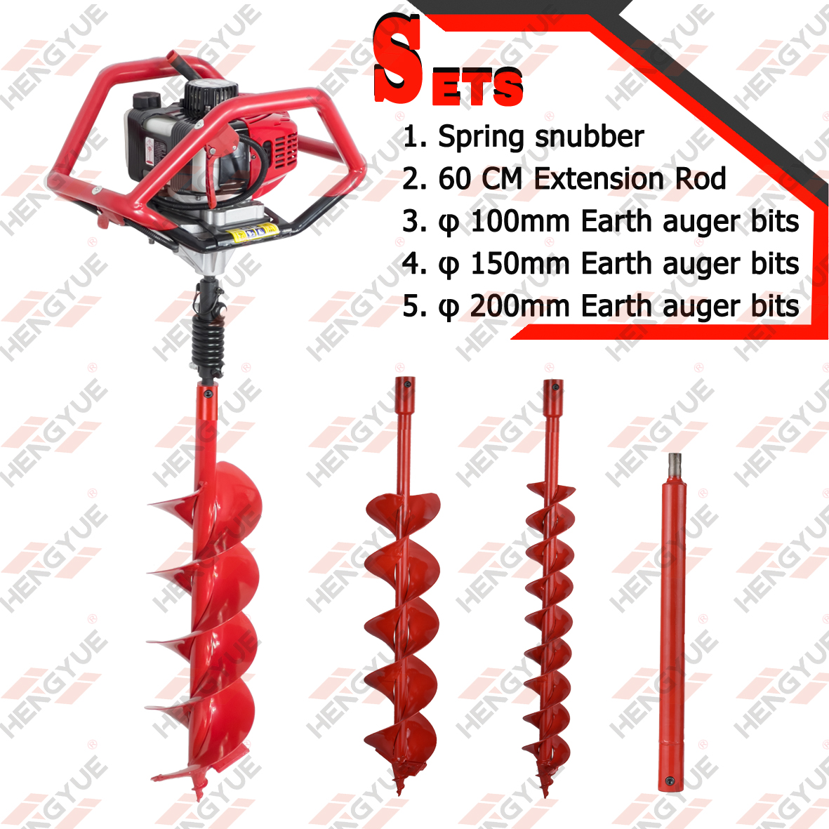 52cc 1 or 2 man operate new desing earth auger 