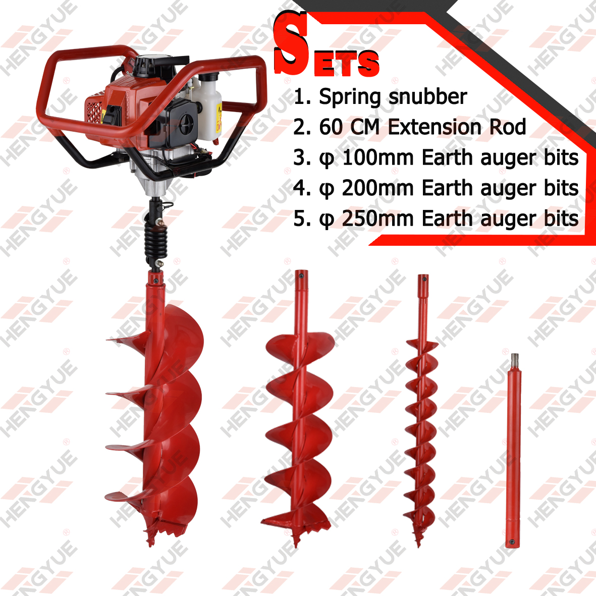 Powered by HONDA engine power 1 or 2 man operate earth auger 
